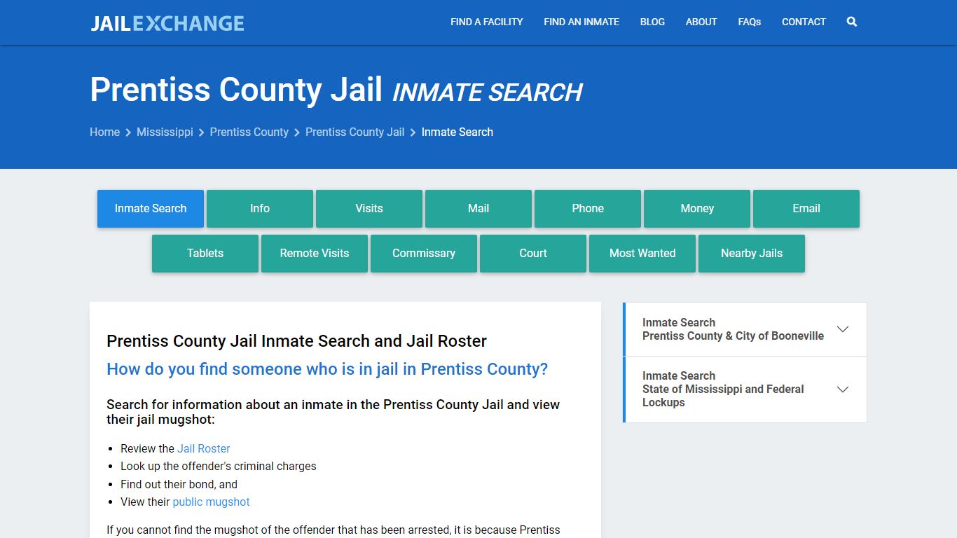 Prentiss County Inmate Search | Arrests & Mugshots | MS - Jail Exchange