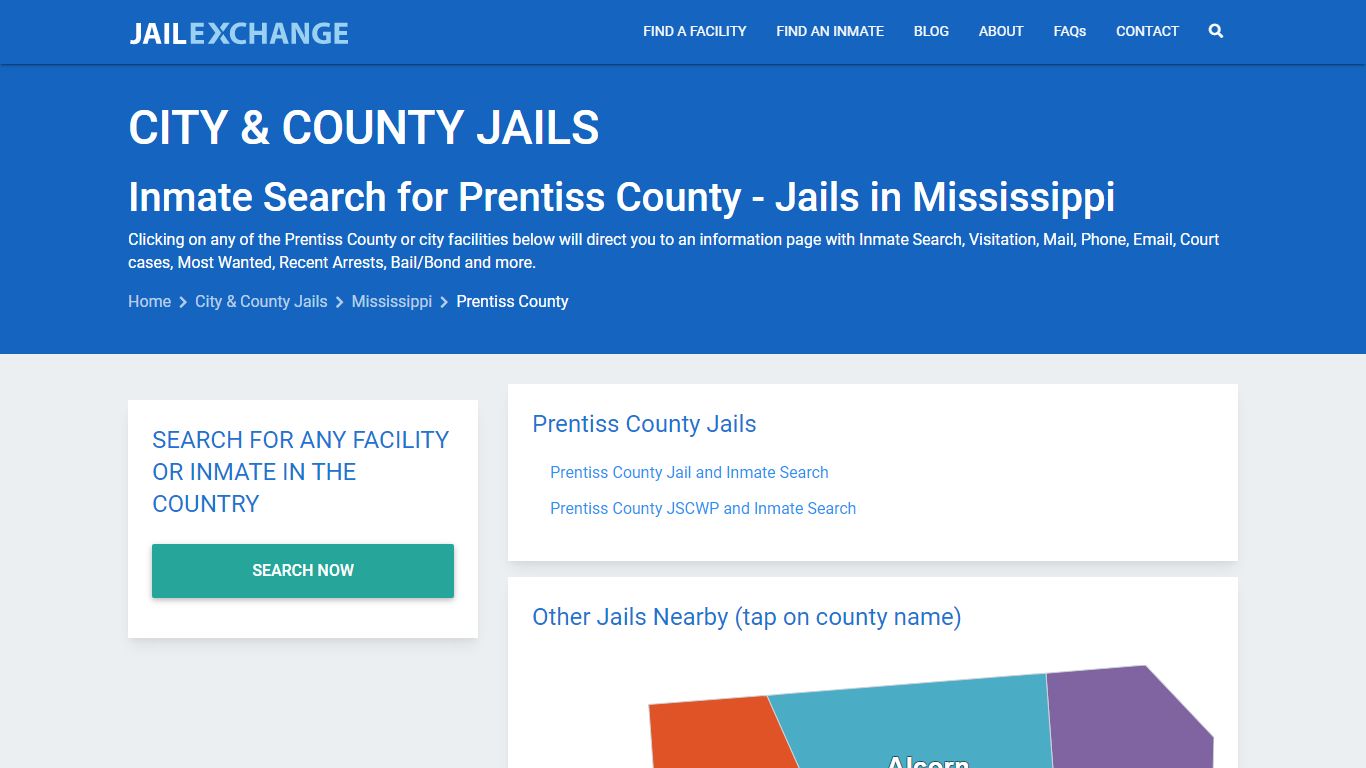 Inmate Search for Prentiss County | Jails in Mississippi - Jail Exchange